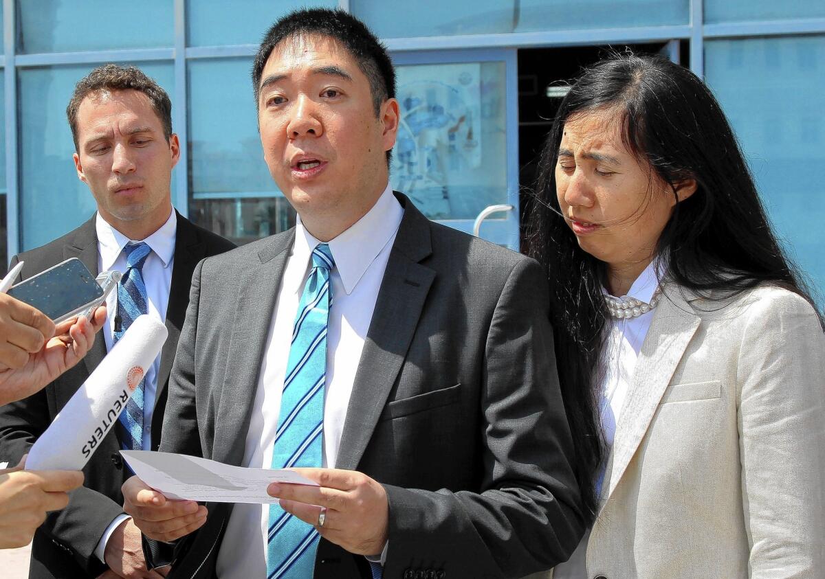 Matthew and Grace Huang, convicted in Qatar of child endangerment in the death of their daughter, want permission to leave the country to be with their sons while the case is under appeal.