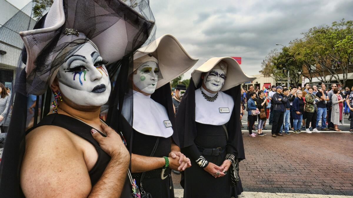 Dodgers' Sisters of Perpetual Indulgence event draws thousands of protesters