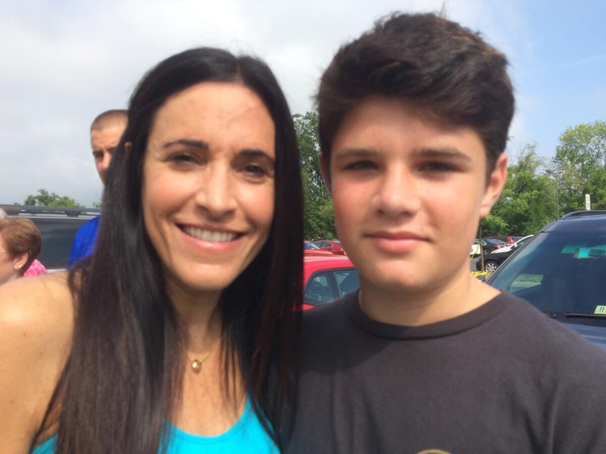 Loree Thompson brought her 13-year-old son, Brody, to a Donald Trump rally in Virginia.