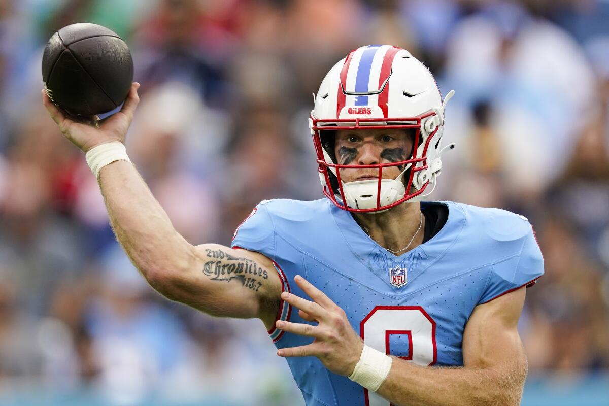 Impressive Titans rookie QB Will Levis takes his swagger -- and his arm --  to Pittsburgh - The San Diego Union-Tribune