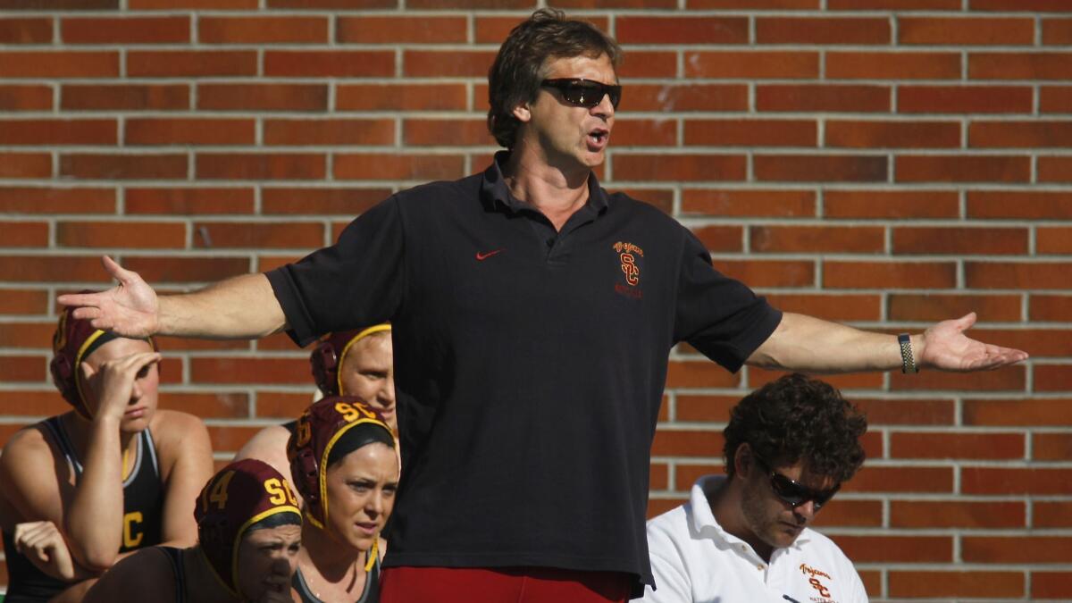 USC water polo coach Jovan Vavic, shown in 2012, was fired Tuesday.
