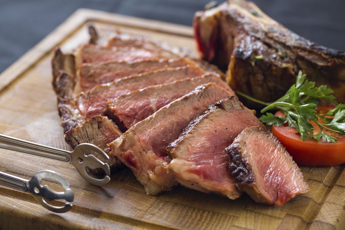Aw, we want the funk, got to have that funk: Lou & Mickey's 30 day dry-aged ribeye steak was funk free.