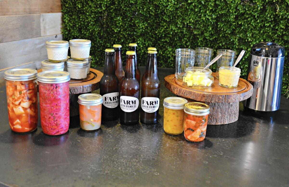 Farm and Culture in Costa Mesa will serve fresh broth and fermented products, like kombucha, raw yogurt and kimchi, when it opens Oct. 17.