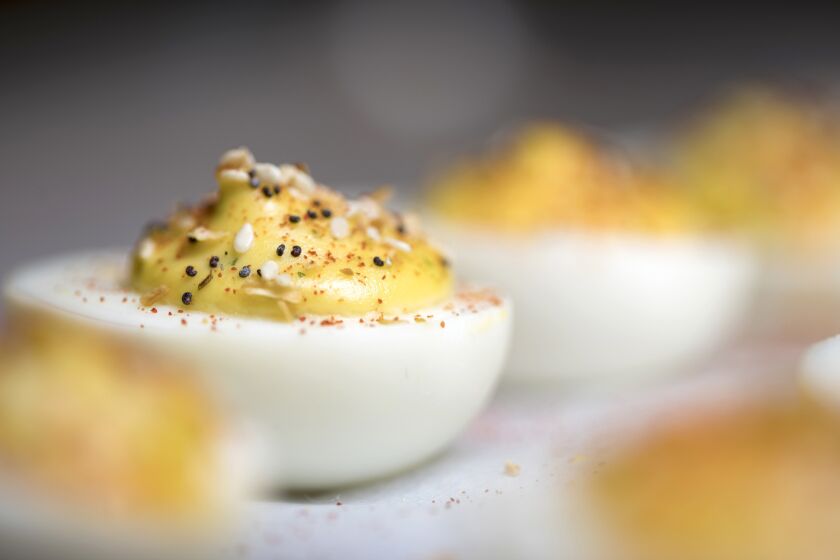 Everything spice deviled eggs. Adapted from a recipe by chef Daniel Patterson’s of Alta restaurant in San Francisco. 12 recipes for deviled eggs »