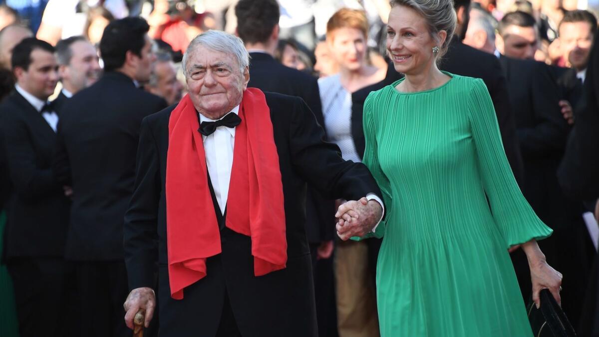 French director Claude Lanzmann arrives May 19 for the closing ceremony and screening of the film "The Man Who Killed Don Quixote" at the Cannes Film Festival.