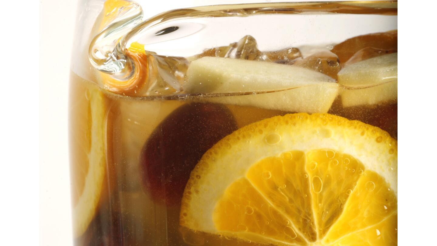 Icy white sangria for cool sipping on warm nights