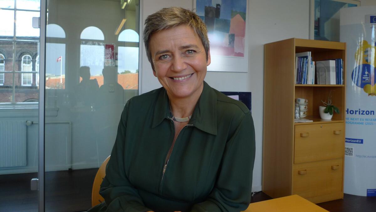 The European Union's competition commissioner, Margrethe Vestager, is concerned that a small group of companies could corner the market on data about internet and smartphone users.