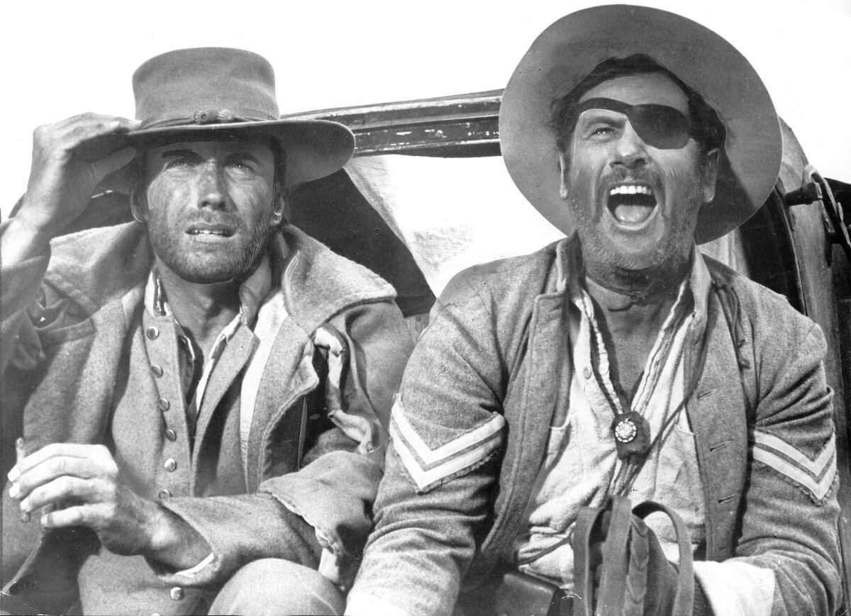 Clint Eastwood, left, and Eli Wallach in a scene from  "The Good, the Bad and the Ugly" (1967).
