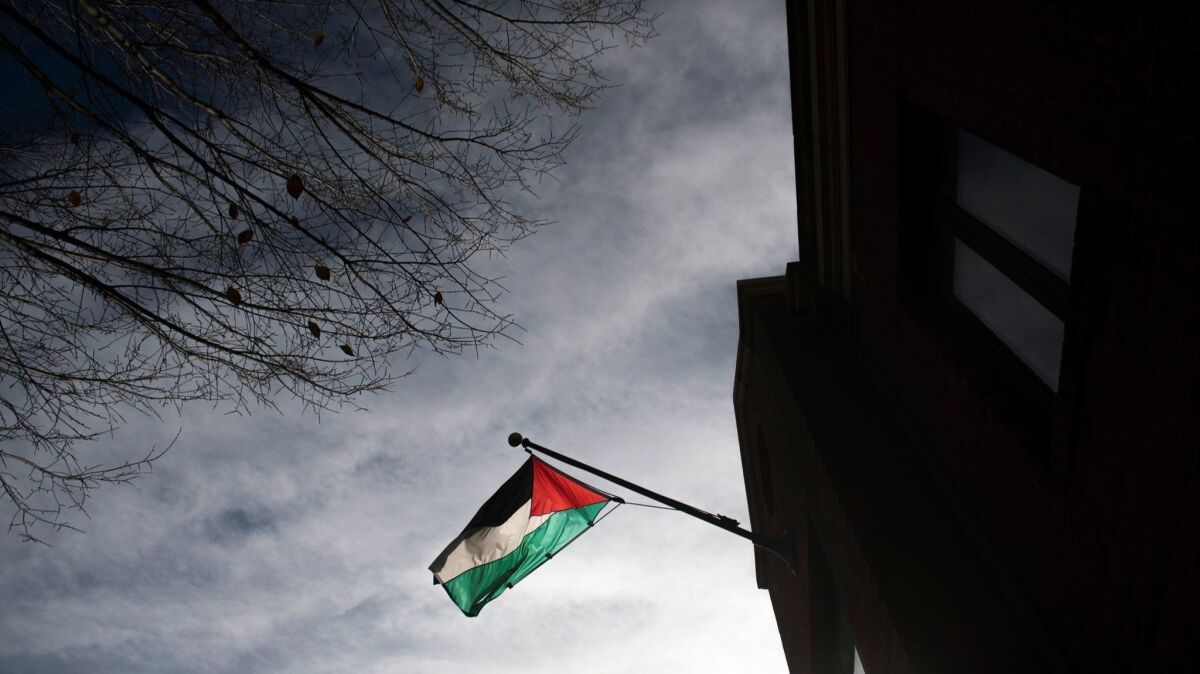 The Palestine Liberation Organization (PLO) Office is seen in Washington, DC. on November 21, 2017.