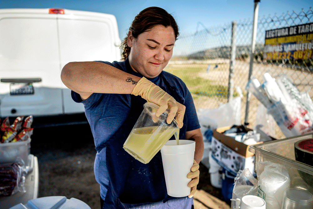 Evelyn Flores pours some Tejuino at her family’s roadside location, Tequileros Tejuino and Snack Bar, on Rosemead Blvd; The Chido Wey! cocktail from Madre; The scene and vibe around Jose Reyes, 60, as he sells Pulque from his truck.