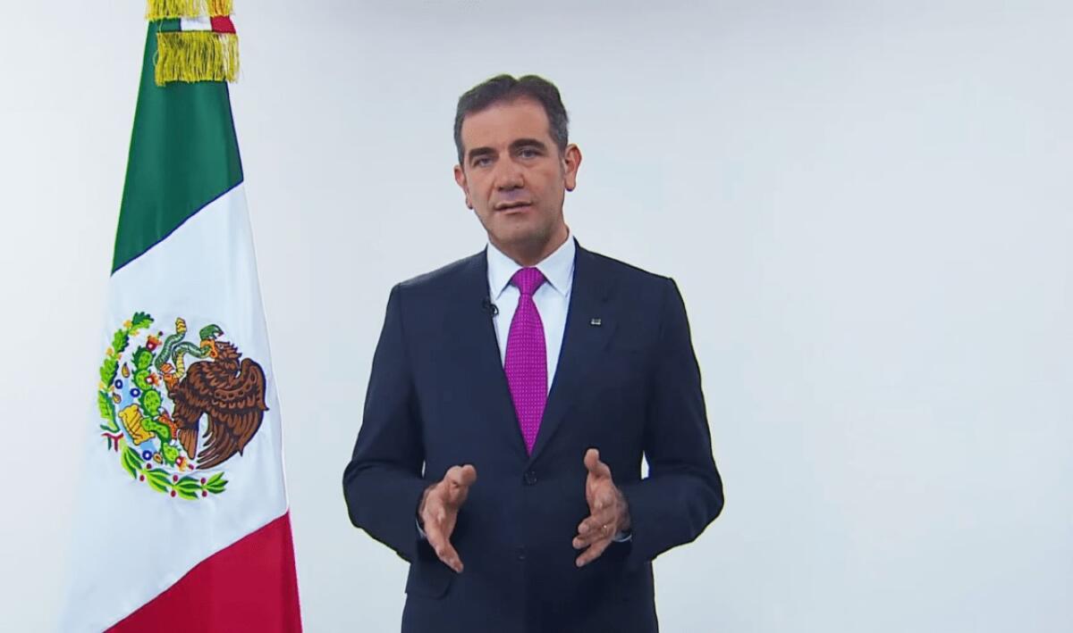 El presidente del Instituto Nacional Electoral de Mexico, Lorenzo Cordova 