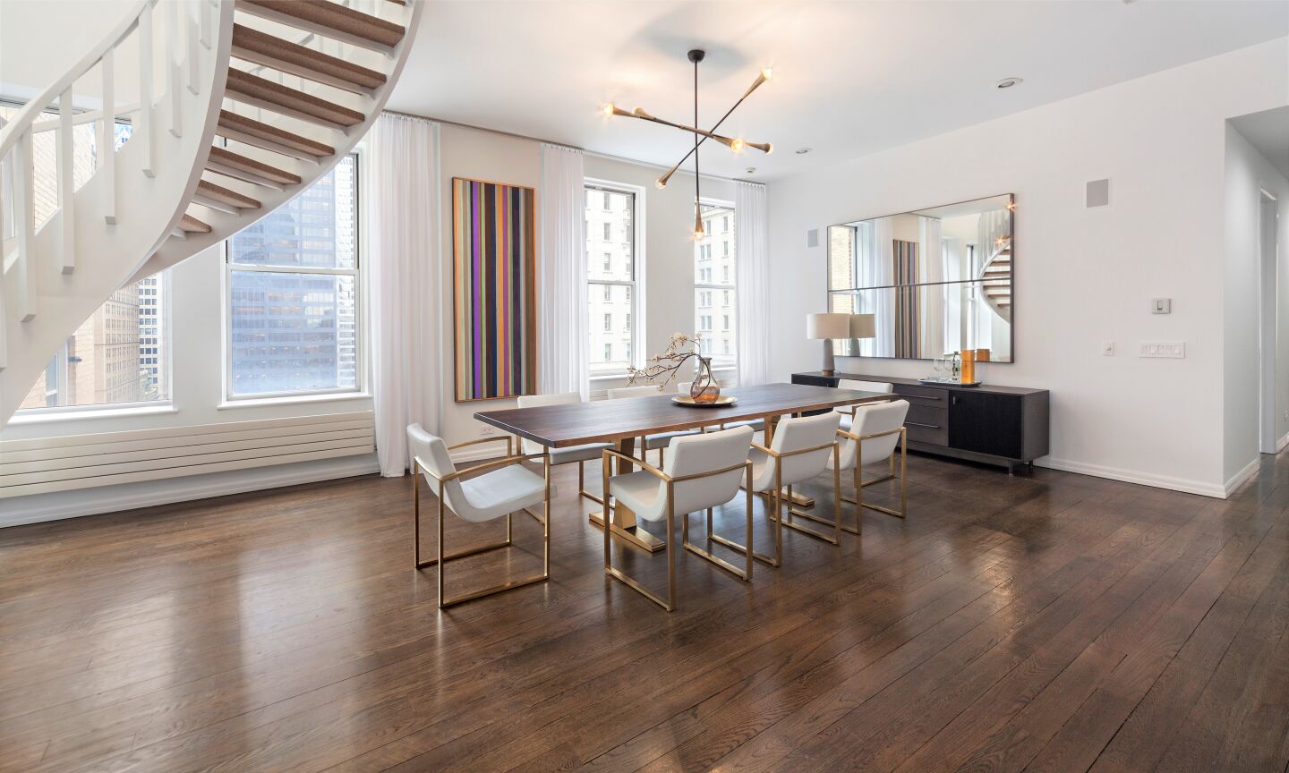 The dining room.
