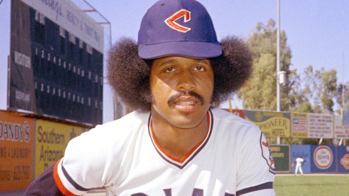 Outfielder Oscar Gamble as a Cleveland Indian in 1974.