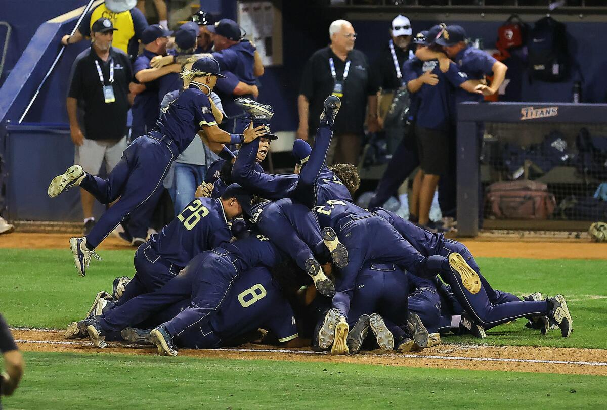 West Ranch players celebrate their Division 2 championship.