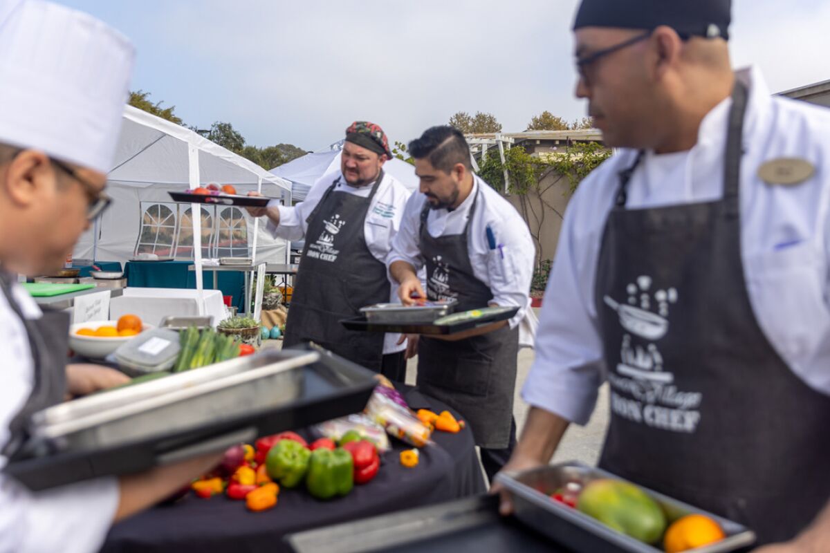 Belmont Village hosted an iron chef competition.