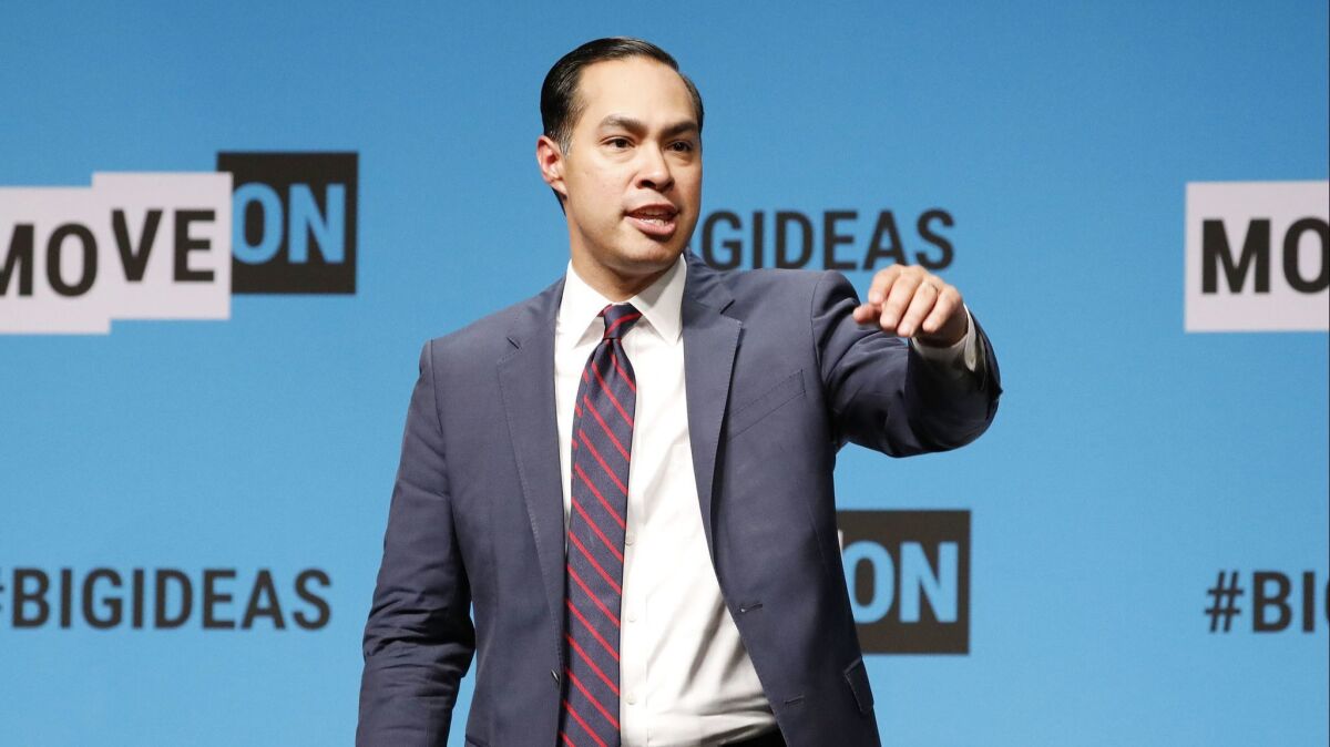 Julián Castro, the only Latino in the Democratic race, is calling for more federal spending to fight homelessness.