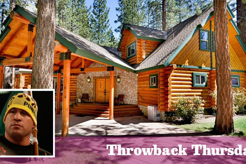 The onetime cabin and training facility of MMA fighter Tito Ortiz and, before him, boxer Oscar De La Hoya is up for sale in Big Bear for $1.75 million.