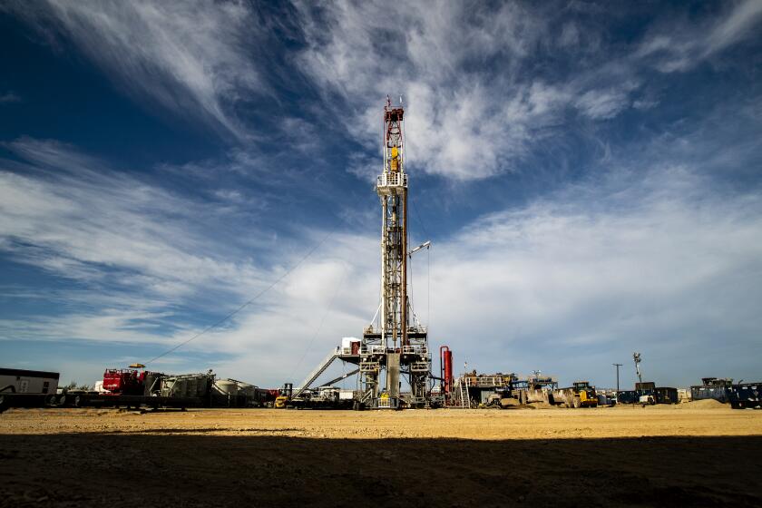 CALIPATRIA, CA - NOVEMBER 9, 2021: Drilling has begun at the Australian company's Controlled Thermal Resources geothermal energy and lithium plant on the south side of the Salton Sea on November 9, 20201 in Calipatria, California. The half-billion-dollar "Hell's Kitchen" project has the potential to supply huge amounts of 24/7 clean energy for the power grid and lithium for electric vehicle batteries and energy storage installations. This will foster a clean energy boom in the Imperial Valley. General Motors has invested in the plant.(Gina Ferazzi / Los Angeles Times)