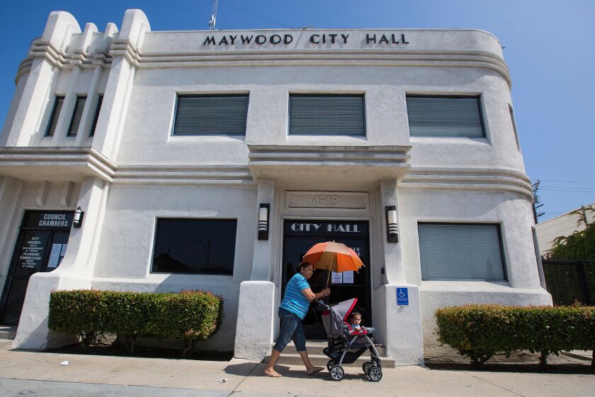 Maywood is getting scrutiny from state auditors over financial problems. In April, the council hired a new city manager ¿ a former Boeing project manager who had never run a city before.