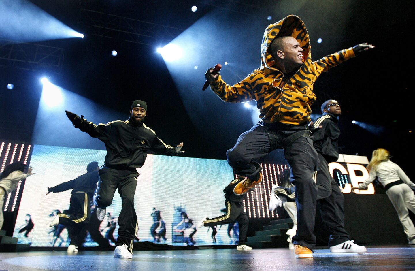 Following in the tradition of Michael Jackson, Usher and Justin Timberlake, Brown's dance floor prowess played into his pop persona as much as his high notes. His breakout performance at the 2007 MTV Video Awards included a stunt-heavy dance medley and a "Billie Jean" tribute.