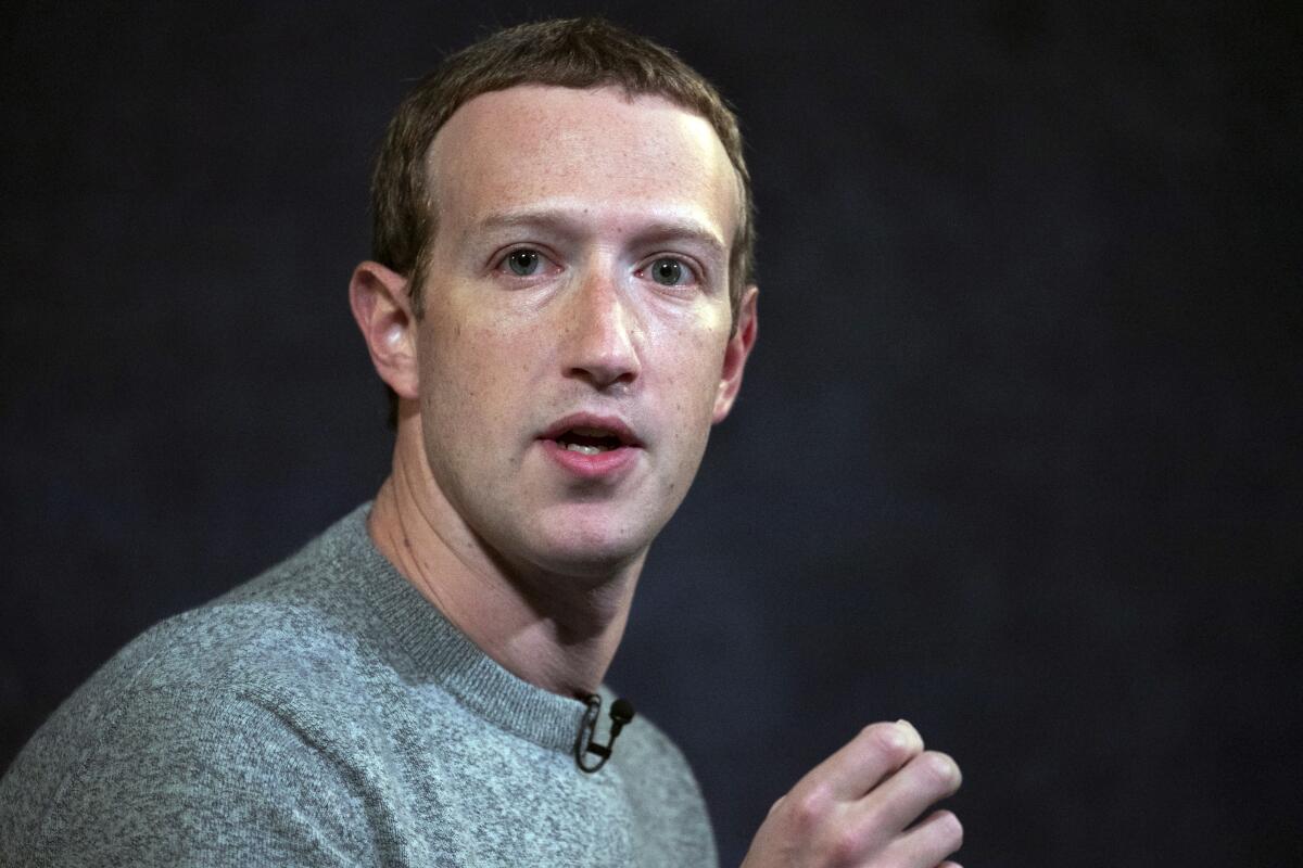 Facebook CEO Mark Zuckerberg 