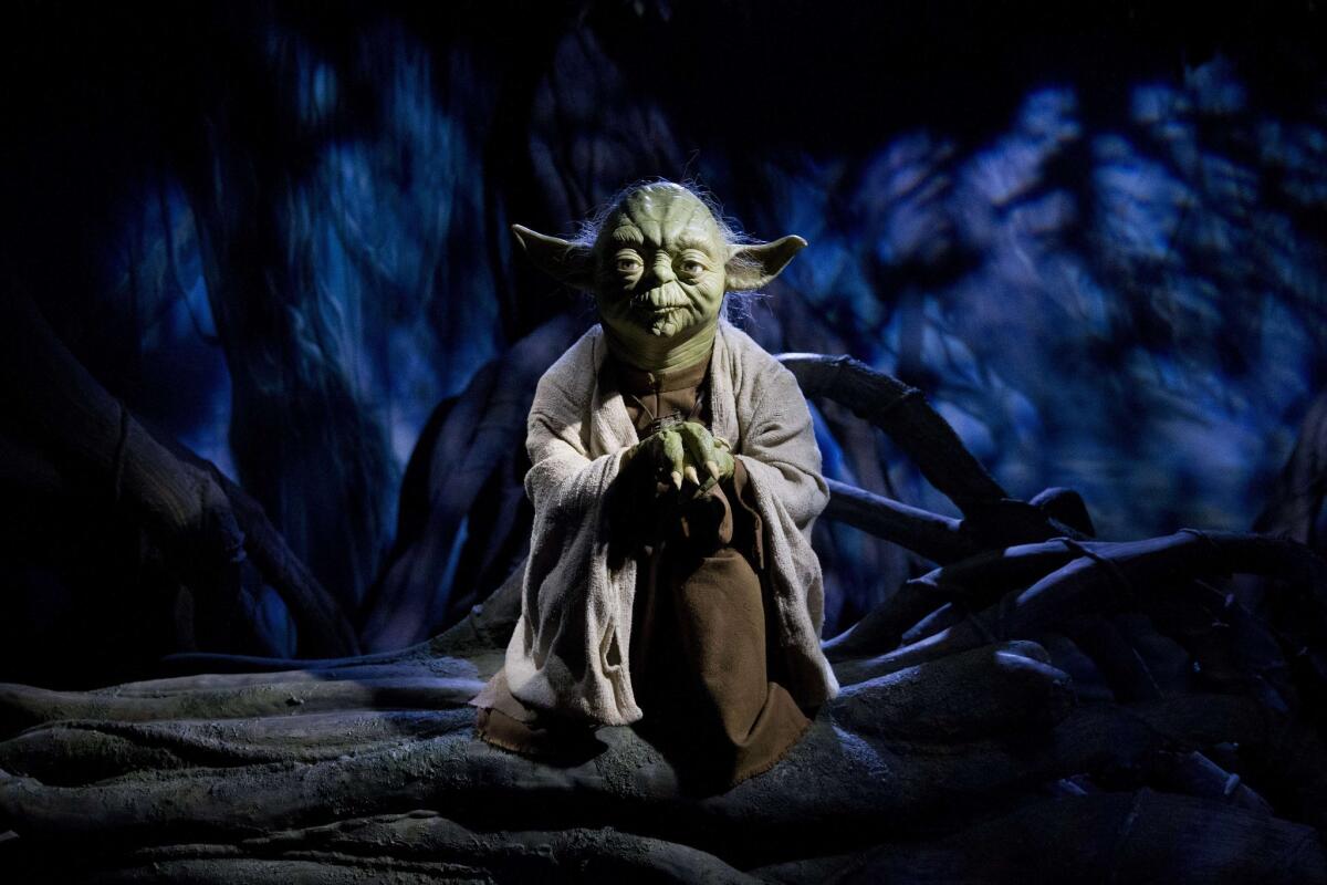 Yoda (shown in wax at Madame Tussauds in London) tells his own version of the events of "Star Wars — Episode V: The Empire Strikes Back" in one of three new "Star Wars" books.
