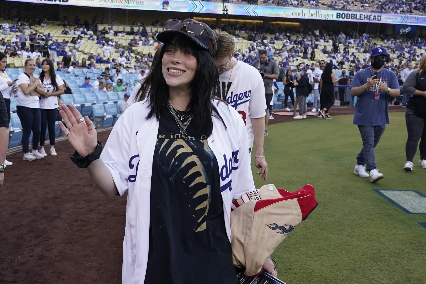 Watch Billie Eilish dance to her own song at Dodger Stadium - Los
