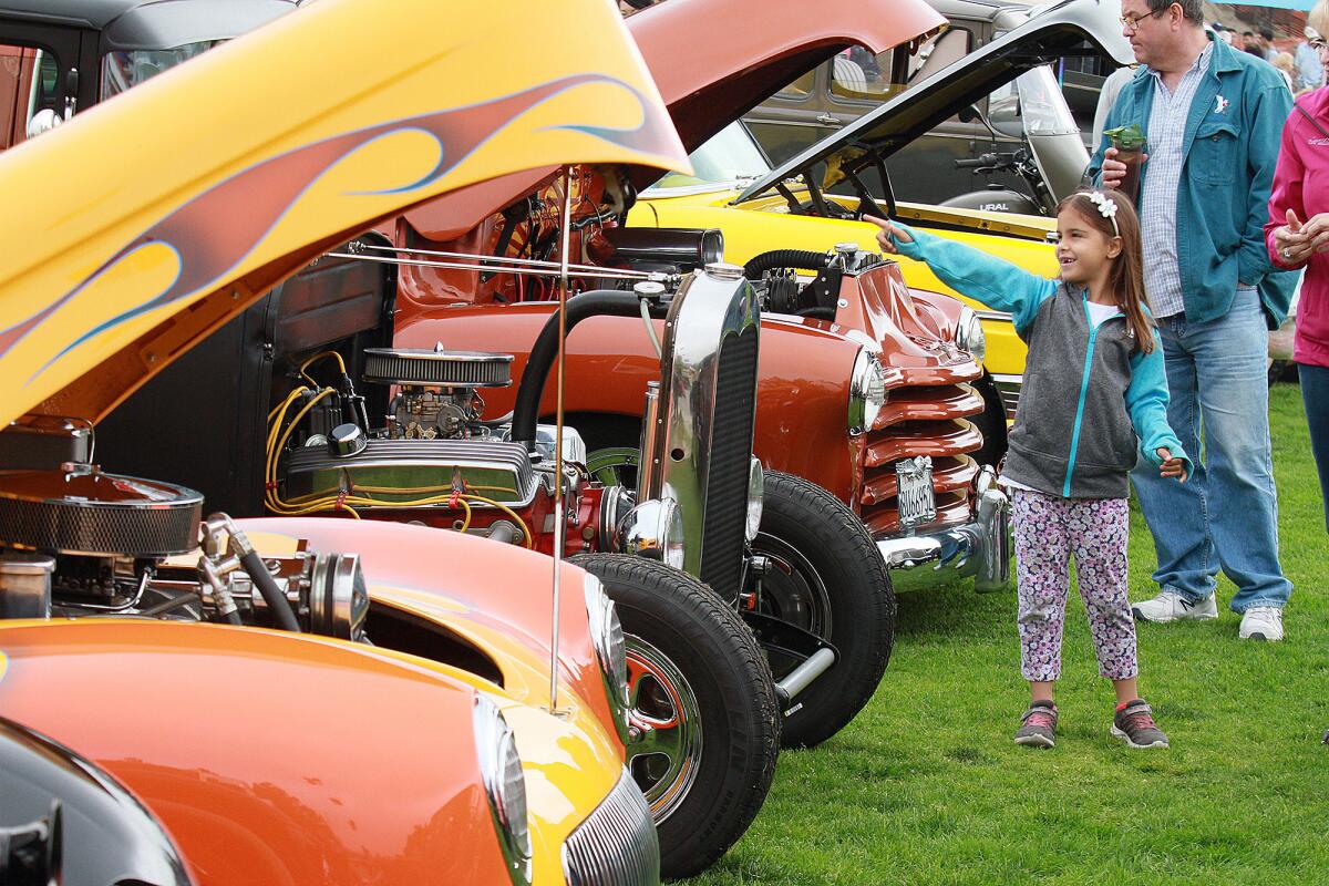 A colllection of about 40 classic vehicles on display at Fiesta Days at Memorial Park in La Cañada Flintridge on Saturday, May 28, 2016. The three-day event includes a breakfast and a classic car show, sponsored by the La Cañada Chamber of Commerce and Community Assn.