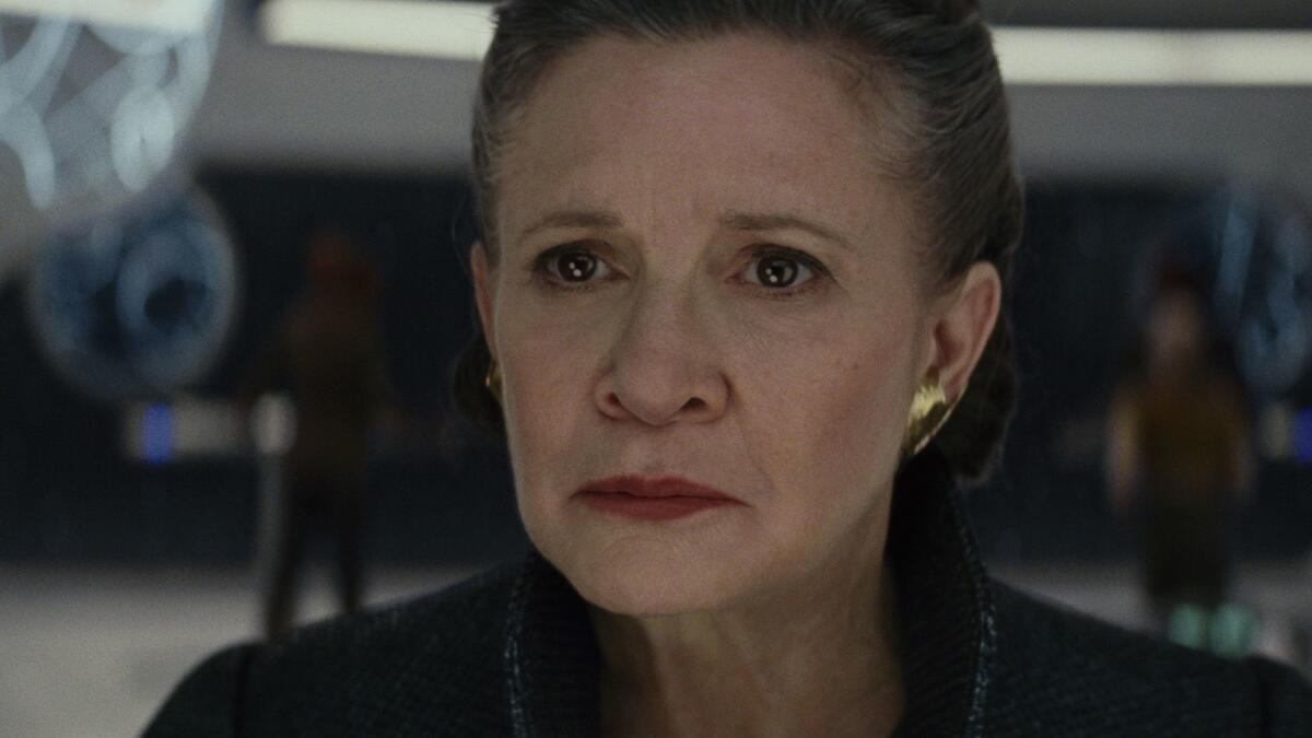 General Leia in a scene from the movie "Star Wars: The Last Jedi." Credit: Lucasfilm Ltd.