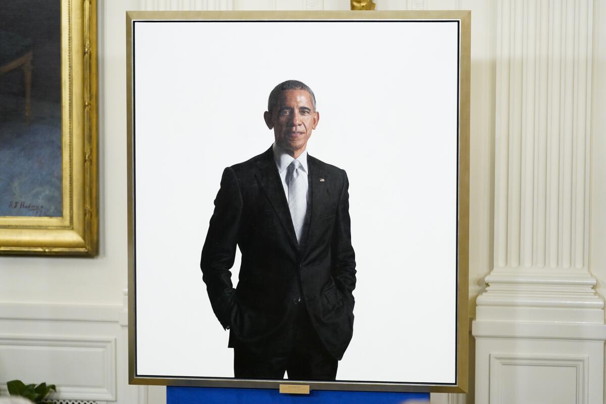 Former President Obama in his official portrait.
