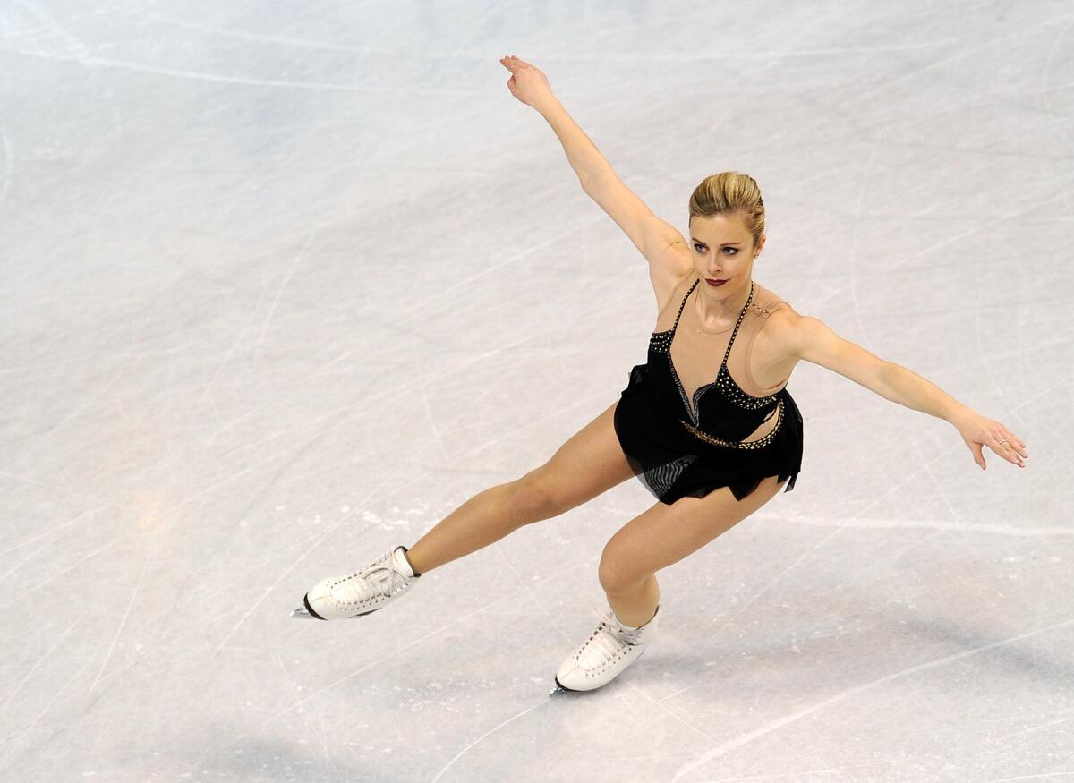 Ashley Wagner competes in the Ladies Short Program Competition during Day 1 of the 2015 U.S. Figure Skating Championships in North Carolina.