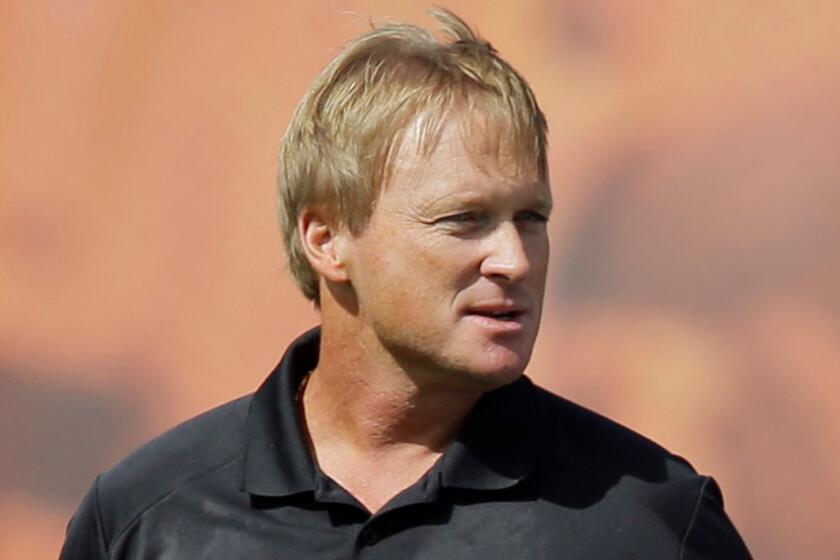 Jon Gruden, shown in 2014, worked with Rams executive Kevin Demoff in Tampa Bay.