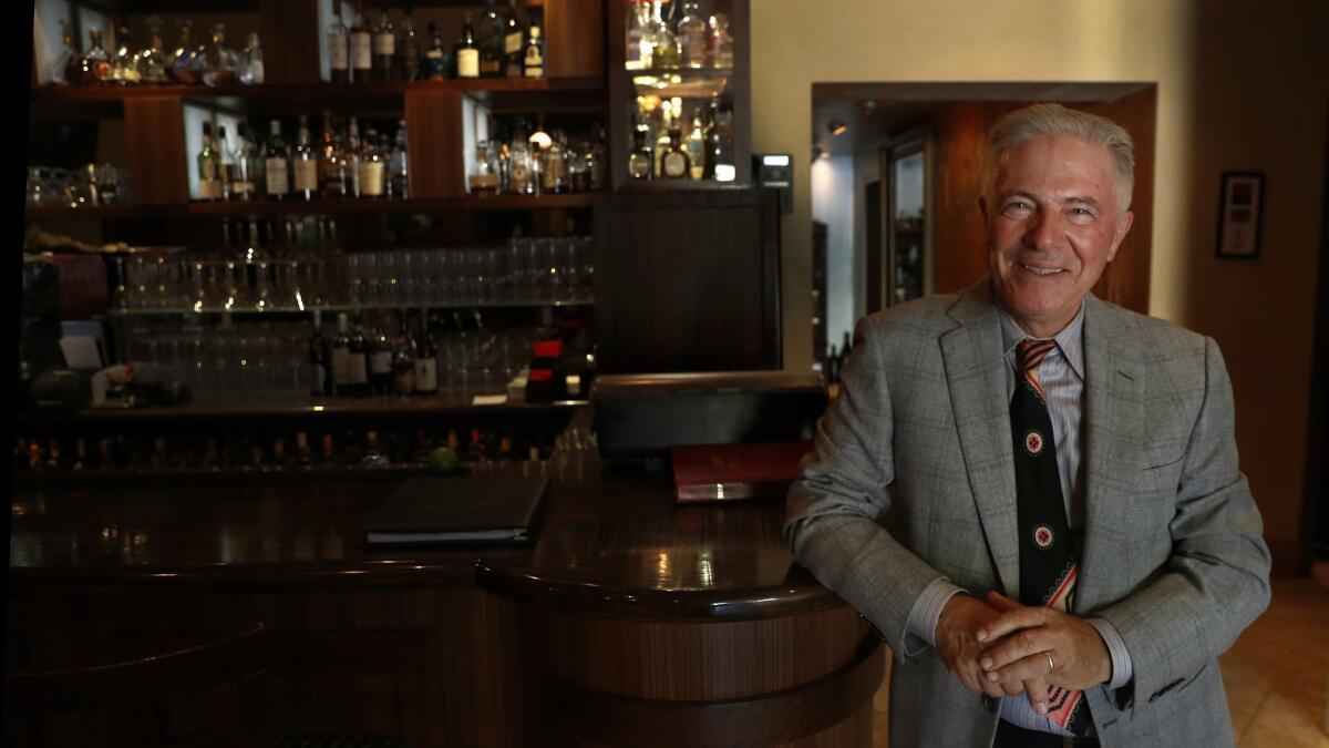 Piero Selvaggio, owner of Valentino restaurant in Santa Monica, which will close at the end of the year.