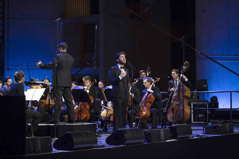 Tony, Grammy, and Emmy winner Ben Platt sings with the San Diego Symphony Orchestra at the Salk Institute