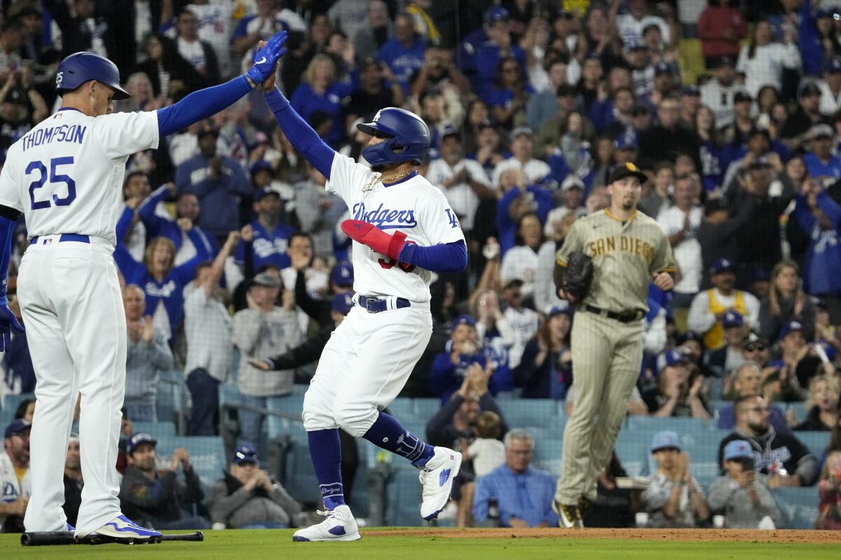 LOS ANGELES, CA - OCTOBER 12: Los Angeles Dodgers right fielder