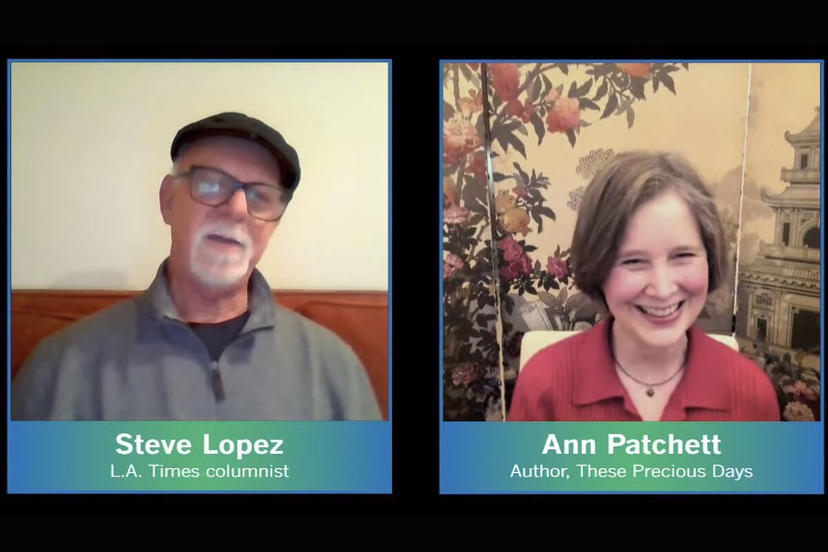 Author and indie bookstore owner Ann Patchett  in conversation with Times columnist Steve Lopez.