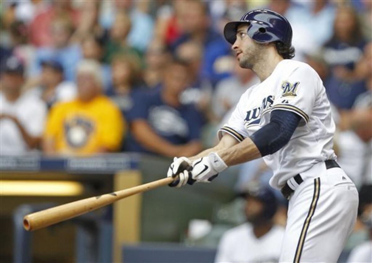 Braun hits 34th HR to lead Brewers over Cubs 3-2 - The San Diego  Union-Tribune
