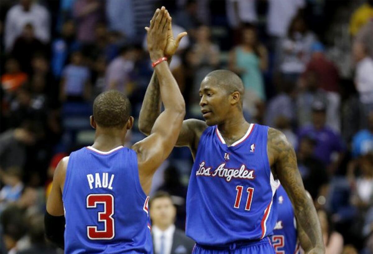 Clippers guard Jamal Crawford (11) scored 10 points in the fourth quarter to help L.A. defeat the New Orleans Hornets.