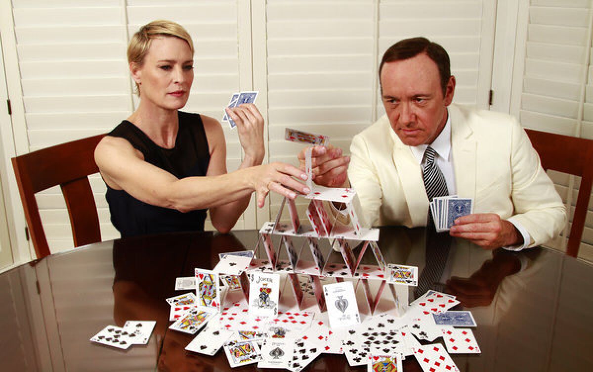 Robin Wright and Kevin Spacey star in the Netflix series "House of Cards."