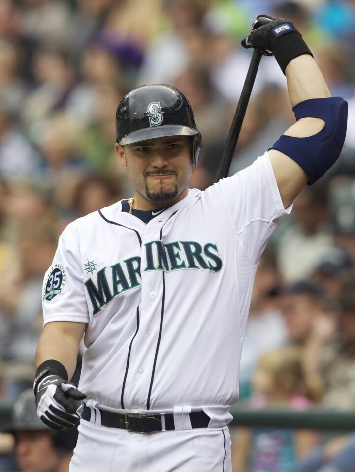 Seattle Mariners catcher and designated hitter, who hit .260 with 15 home runs last season, was suspended 50 games by Major League Baseball for using performance-enhancing drugs. He was sent to triple-A on May 20 and has since been sidelined with a torn meniscus in his left knee.