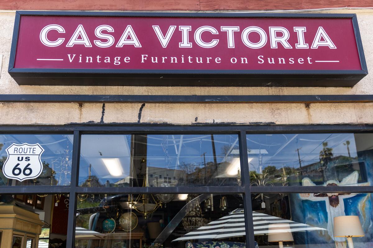 Exterior of Casa Victoria Vintage Furniture store in Echo Park