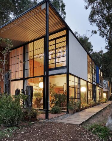 A view of the Eames House.