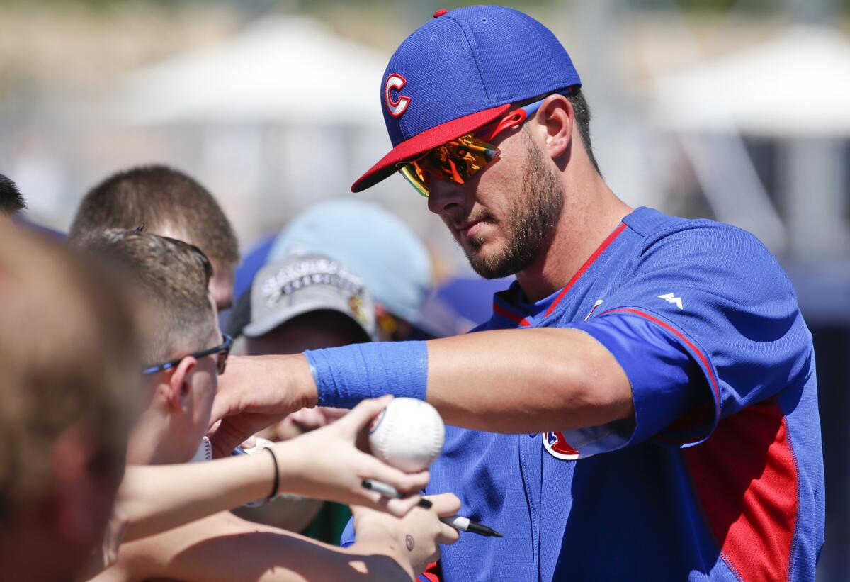 Chicago Cubs third baseman Kris Bryant could make his major league debut Friday against the San Diego Padres.