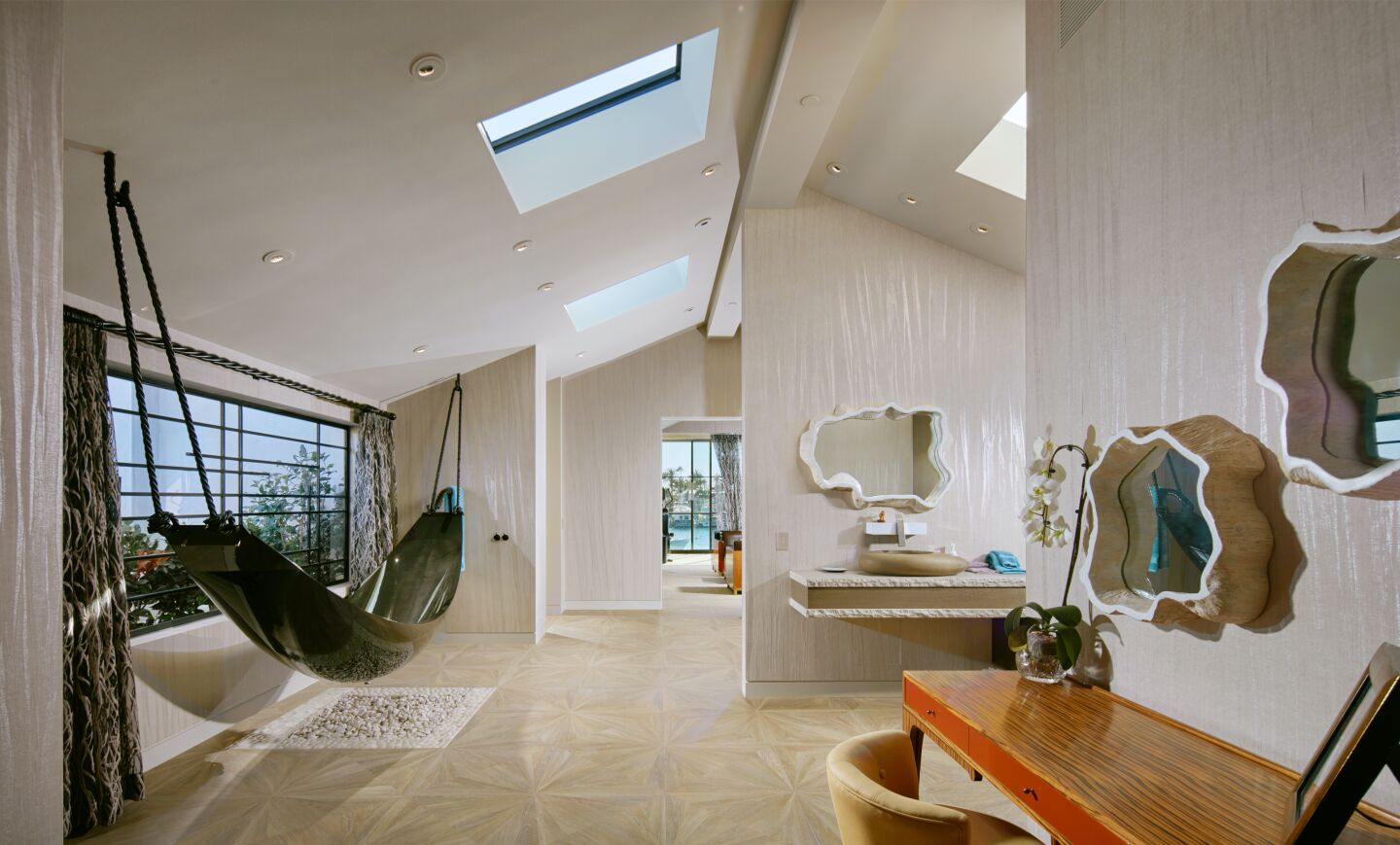 The bathroom.