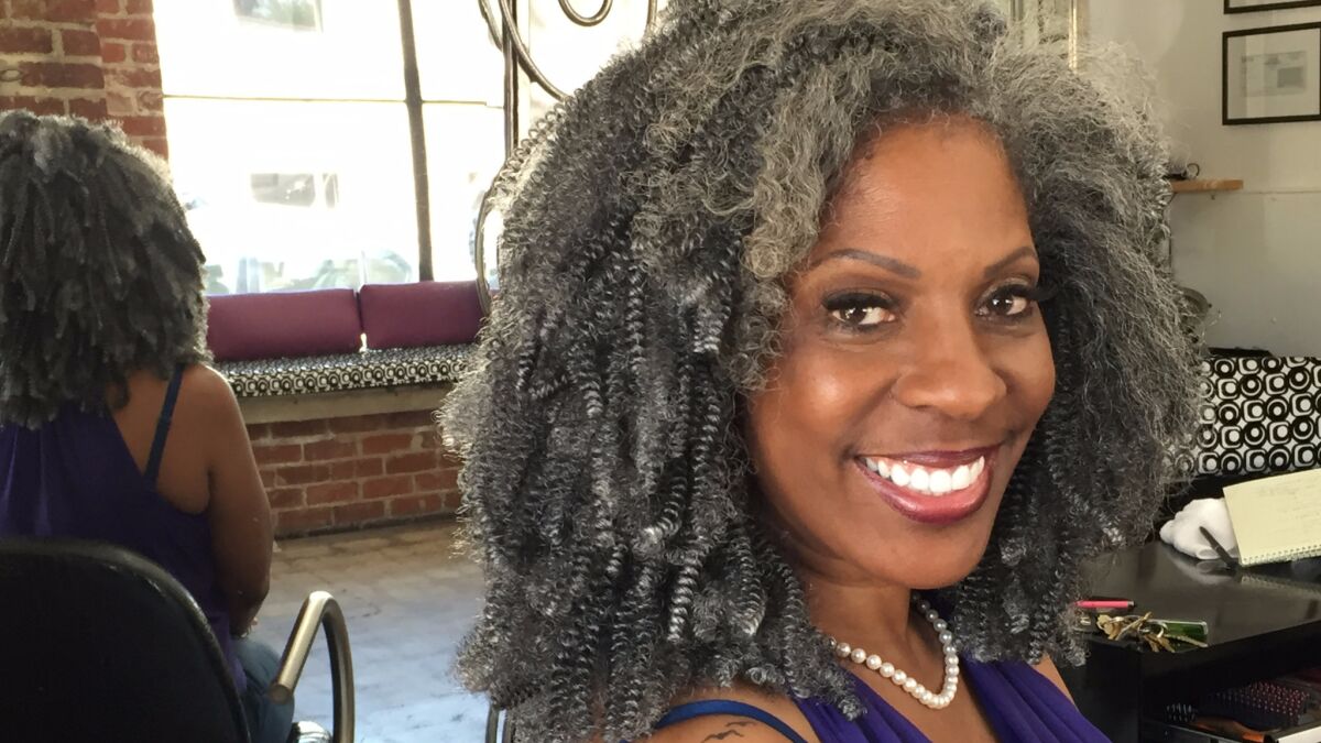Retired LAPD Sgt. Cheryl Dorsey, 58, seen at her hair salon in Pasadena, has strong opinions about the spate of police killings involving black men and women.
