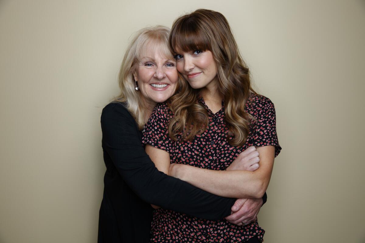 "The Meddler" filmmaker Lorene Scafaria, right, with her mother, Gail.