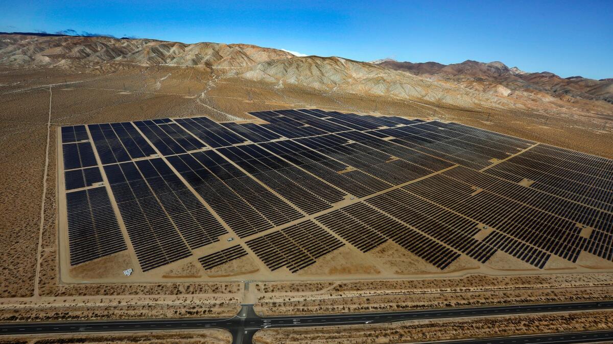 The Los Angeles Department of Water and Power-operated RE Cinco Solar Facility in Kern County.