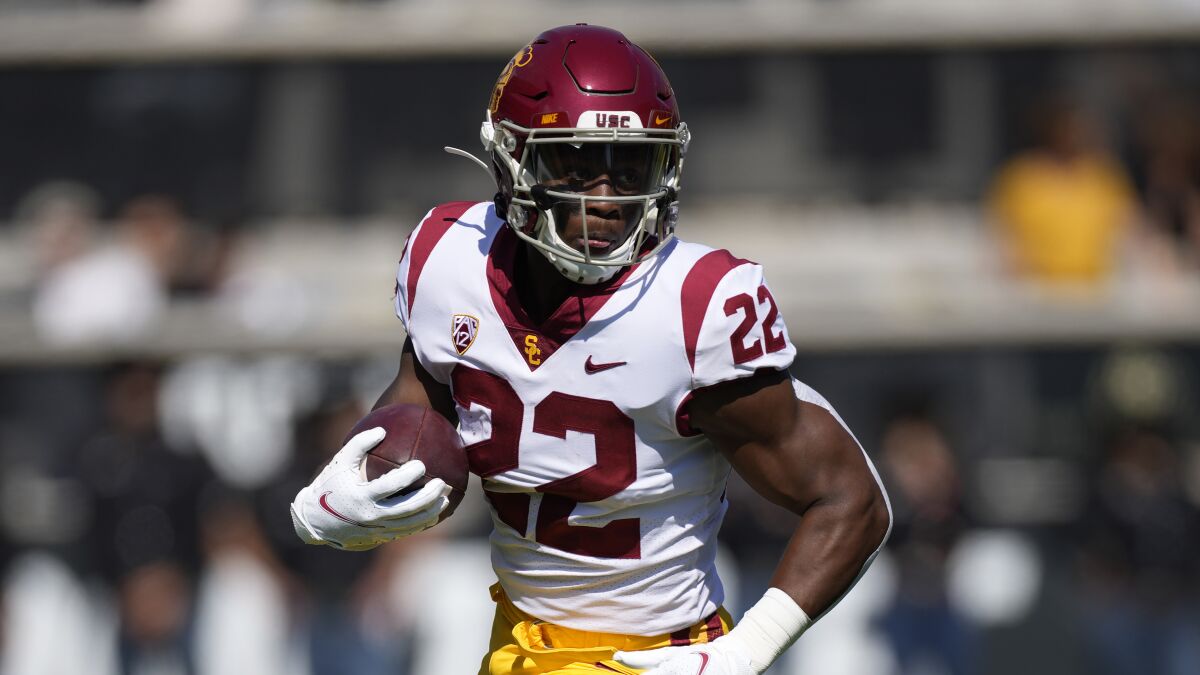 USC running back Darwin Barlow in the first half against Colorado.