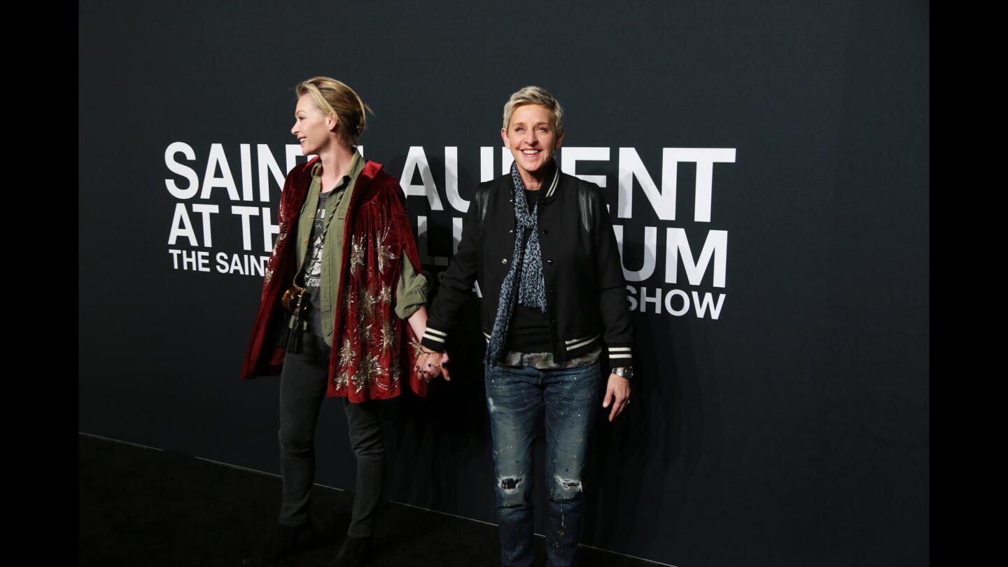 Ellen DeGeneres at Saint Laurent