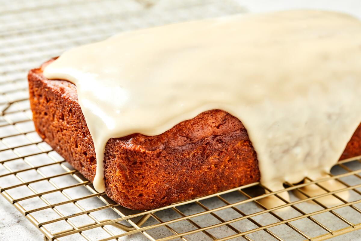 Pumpkin maple drizzle cake by L.A. Times cooking columnist Ben Mims.